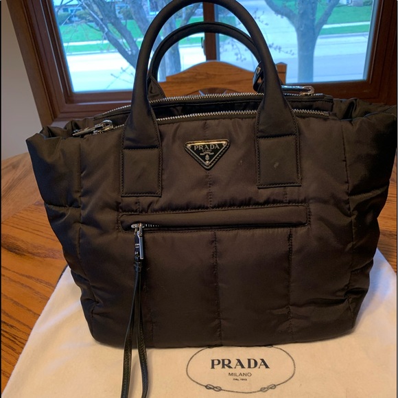 Prada Handbags - PRADA BLACK BOMBER BAG